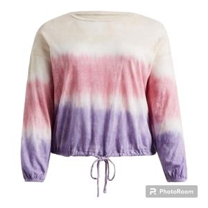 Torrid Slub Drop Shoulder Tie Hem Long Sleeve Top - Size 2X NWT